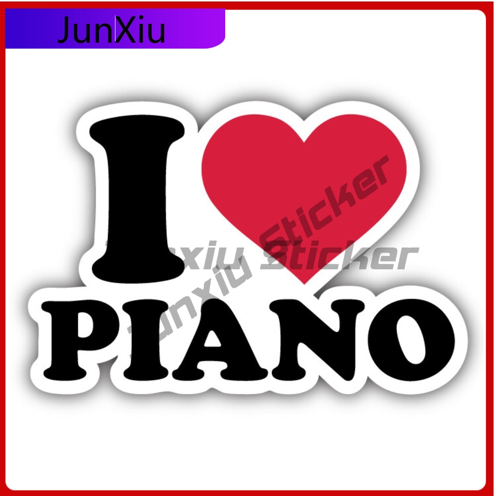 Car Accessories Must Have - Adesivo per Auto 'I Love Piano'