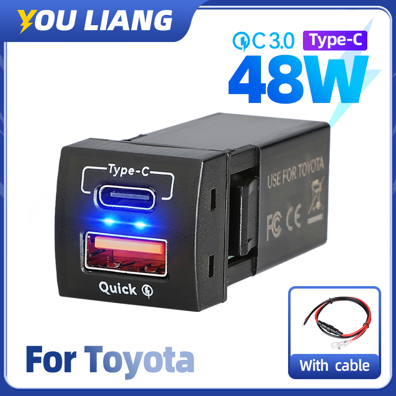 Car Accessories Qc - Caricatore rapido 48W QC3.0 USB Type-C