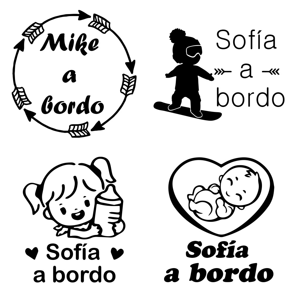 Car Accessories Sticker - 1pc vinile bambino a bordo colorato