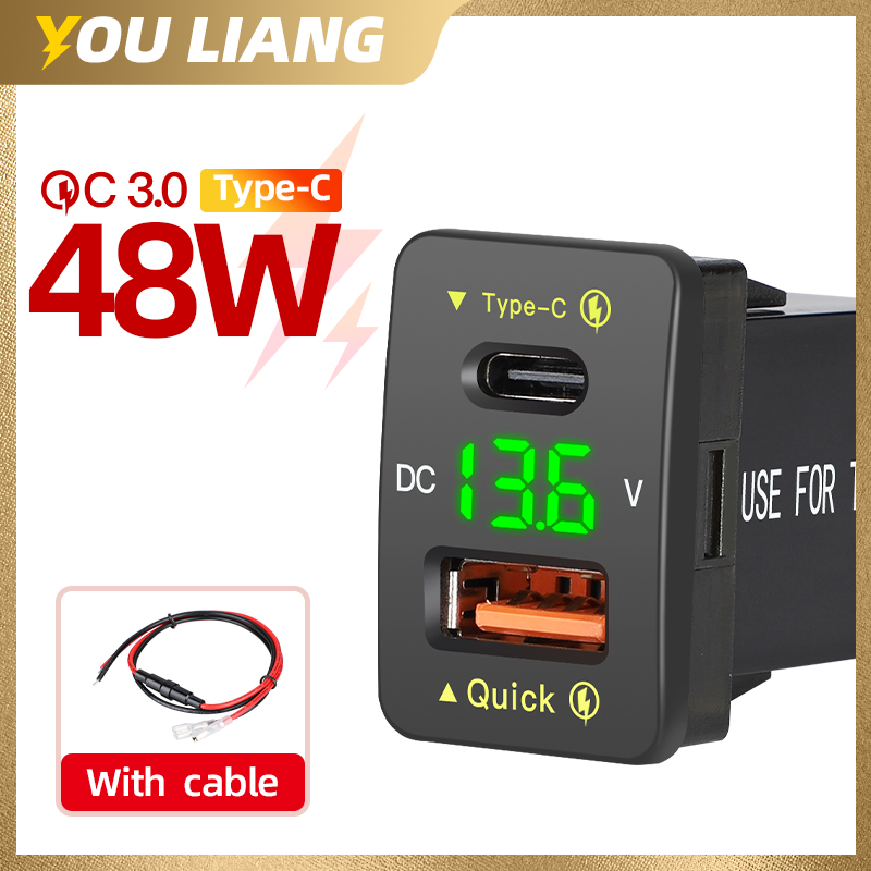 Car Accessories Qc - QC3.0 48W Usb C PD Porta