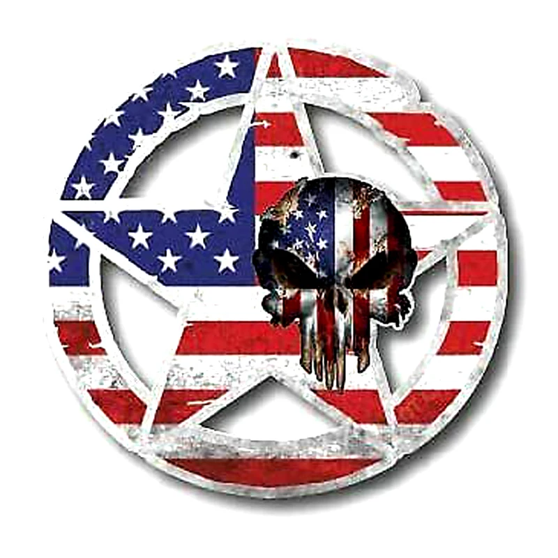 Car Accessories Ebay - Adesivi per auto ARMY STAR SKULL