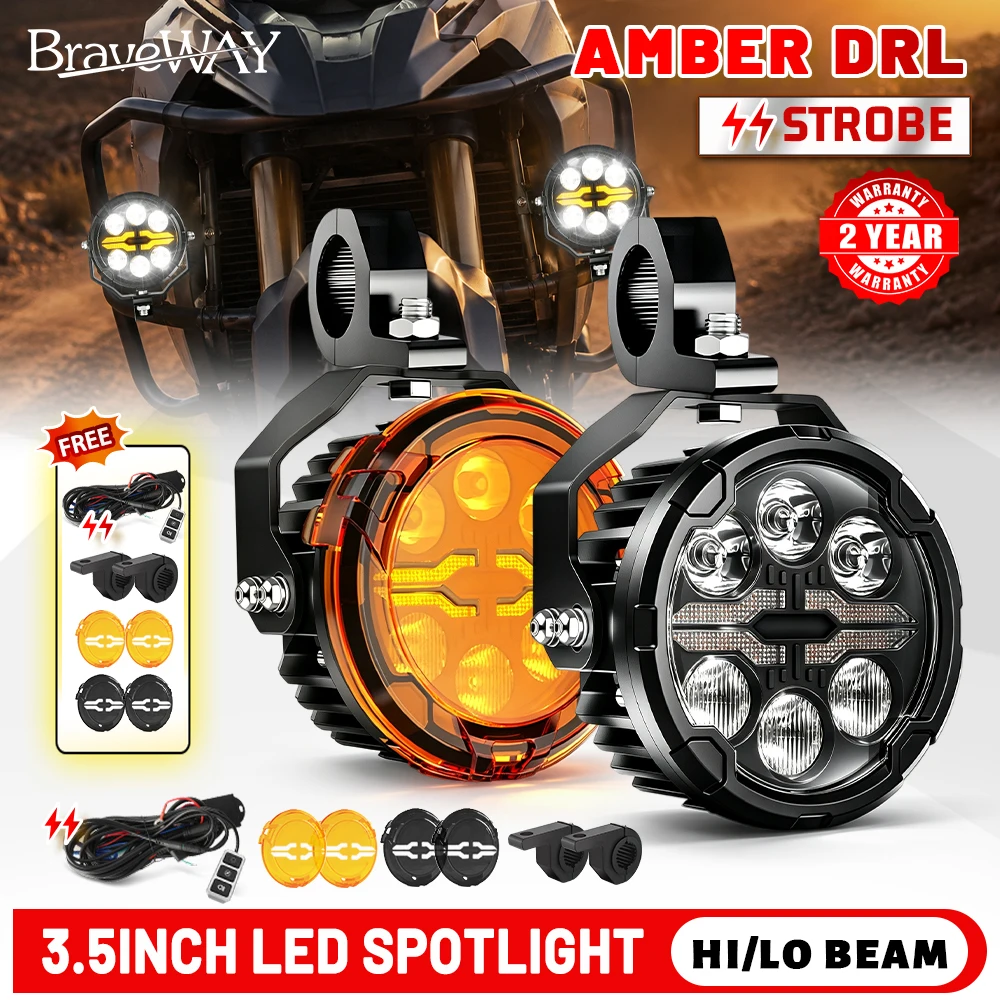 Car Accessories Xcent - HAOLIDE Faro Ausiliario LED per Moto