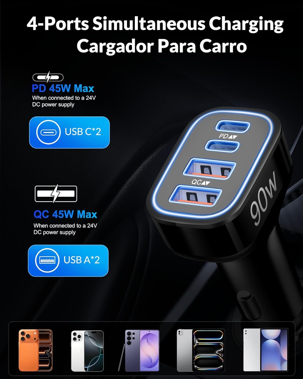 Caricabatterie da Auto USB-C 9 - Car Accessories Qc recensione e prezzo